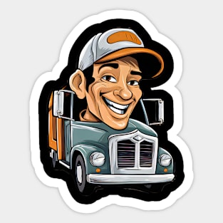 funny truck driver Sticker